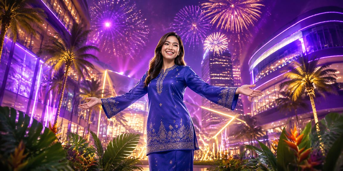 Suasana pertaruhan kasino di Johor Bahru dengan pengguna berpakaian baju kurung